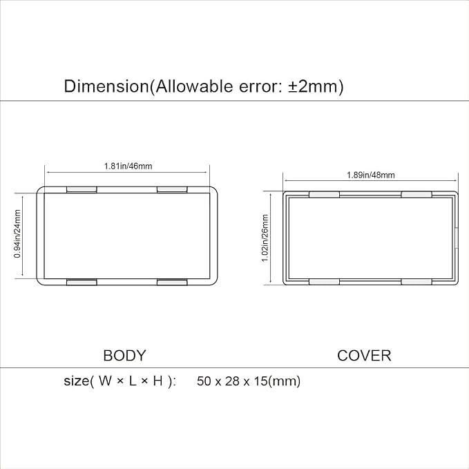 LeMotech 5Pcs ABS Plastic Electrical Project Case Power Junction Box, Project - Image 8