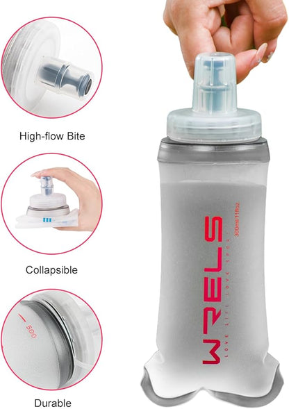 WRELS Soft Flask Running Water Bottle, BPA-Free Collapsible Hydration Flask - Image 5