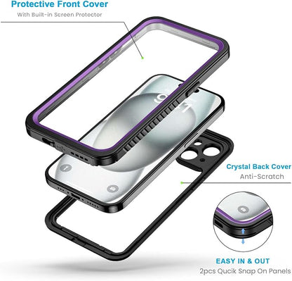 Lanhiem for iPhone 15 Plus Case, IP68 Waterproof Dustproof Shockproof Cases - Image 3