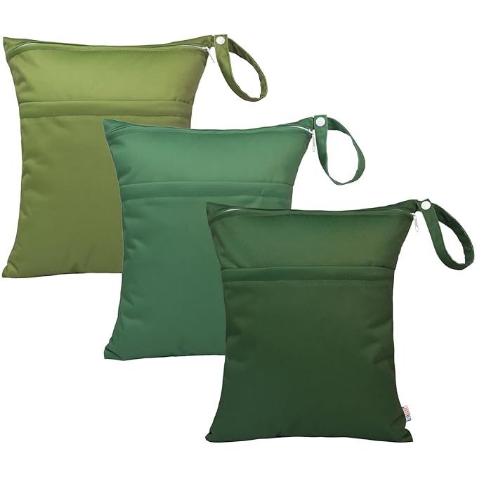 ALVABABY 3pcs Baby Cloth Diaper Wet/Dry Bags|Waterproof Reusable by ALVABABY
