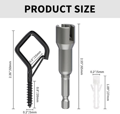 Square Ceiling Hooks with Safety Buckle - Image 3