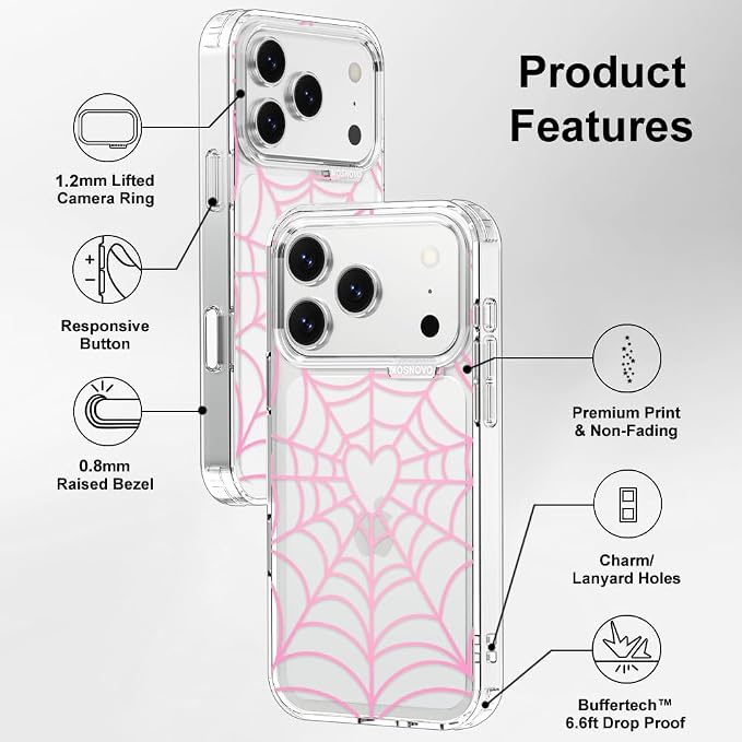 MOSNOVO for iPhone 17 Pro Case, Shockproof Military-Grade Protection 6.6ft Drop - Image 7
