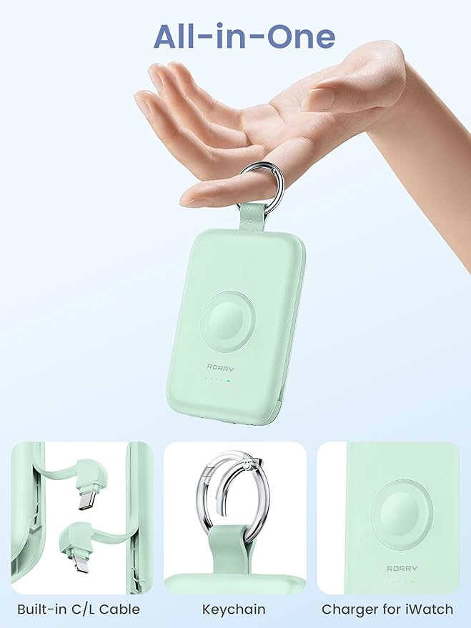 RORRY Portable Charger, 10000mAh PD 20W Fast Charging Portable Charger Power - Image 2