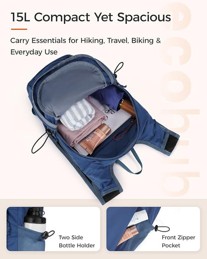 ECOHUB 15L Lightweight Packable Hiking Backpack - Image 4