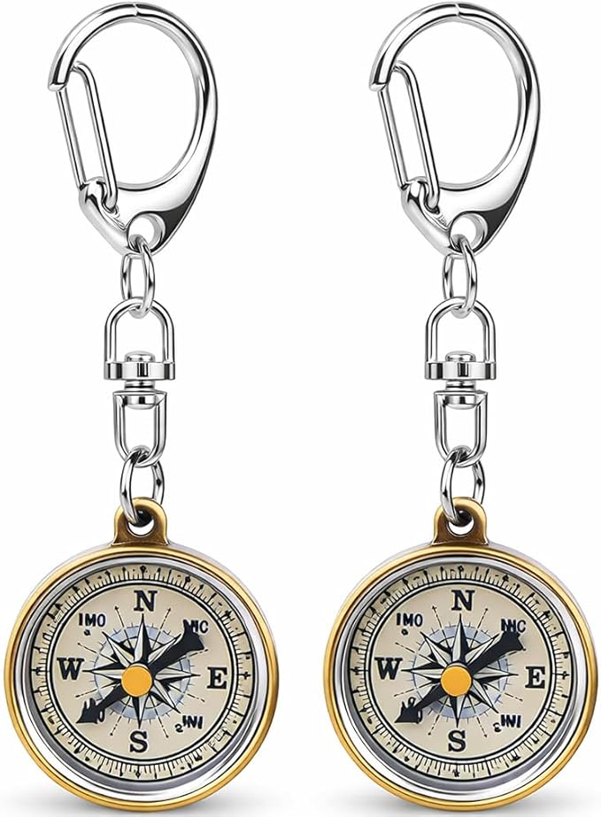 Pocket 2Pcs Outdoor Keychain Keychain by Alomejor