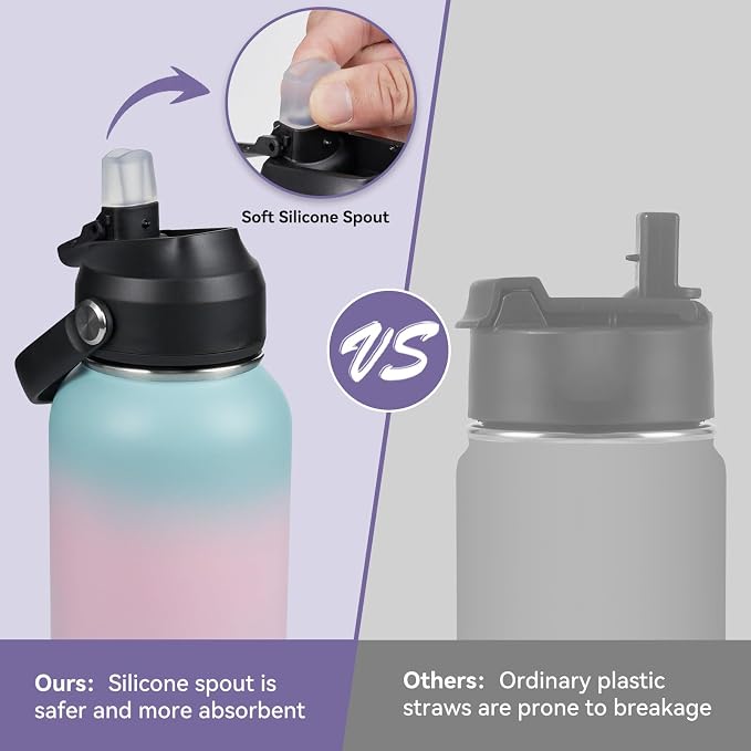 Fijinhom 32oz Insulated Stainless Steel Water Bottle, Wide Mouth Double Wall - Image 4
