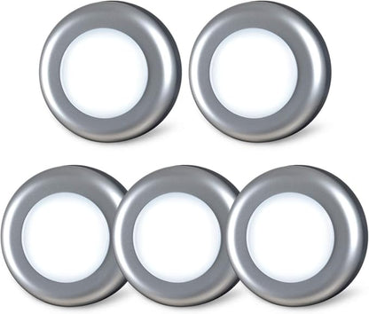 STAR-SPANGLED 5 Pack 2.8” Push Tap Lights, Stick on Touch Puck Lights AAA - Image 8