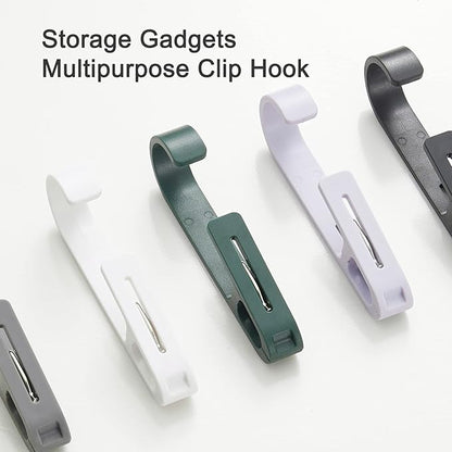 Multipurpose Hook Clips, Strong Large Plastic Clothes Clip Hanger, S Hooks - Image 5