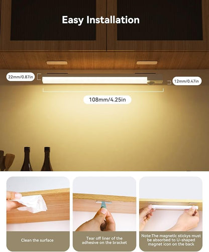 Under Cabinet Lighting 4 Inches Rechargeable Motion Sensor Light Indoor - Image 8