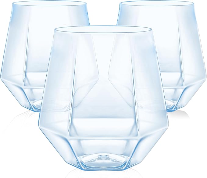 Maaacute 40 Pack Plastic Stemless Wine cocktail Whiskey Champagne Glasses by Maaacute