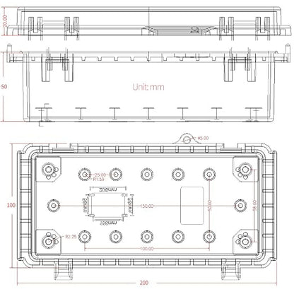 Electrical Waterproof Custom Junction Box, Outdoor Hinged Clear Cover Stainless - Image 2