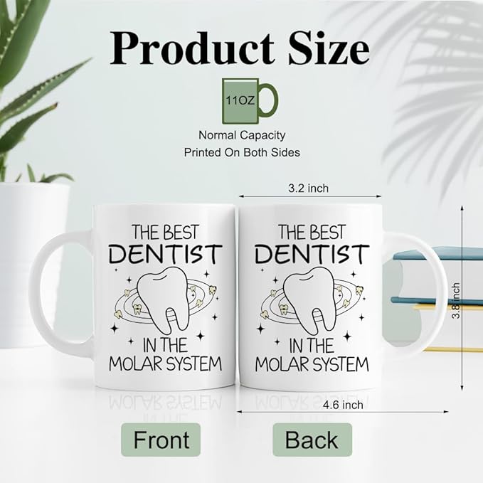 RZHV The Best Dentist, In The Molar System Funny Coffee Mug, Thank You Present - Image 2