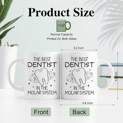 RZHV The Best Dentist, In The Molar System Funny Coffee Mug, Thank You Present - Image 2