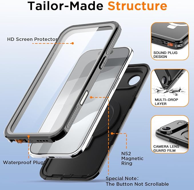 AICase Magnetic for iPhone Air Case Waterproof Magsafe Shockproof Protective - Image 4