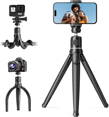 UBeesize Camera Tripod with Remote, Flexible Tripod Stand with Phone Holder and by UBeesize