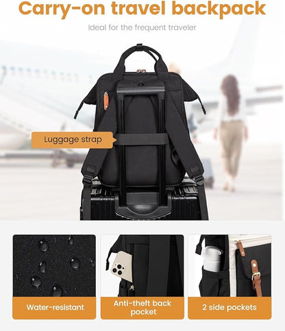 LOVEVOOK Laptop Backpack For Women, Teacher Work Computer Backpack - Image 5