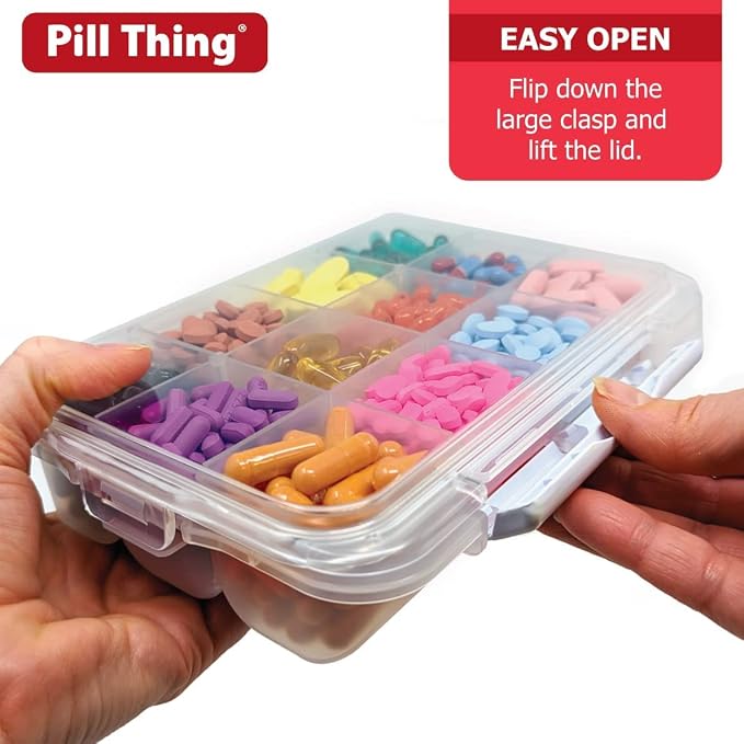 8 and12 Compartment Large Pill Cases - Image 4