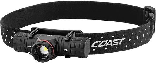 Coast XPH30R 1200 Lumen USB-C Rechargeable Dual Power Headlamp by Coast