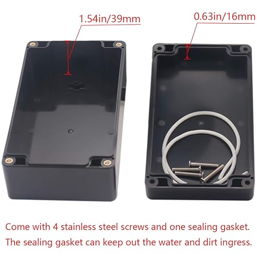 Project Box IP65 Waterproof Junction Box ABS Plastic Black Electrical Boxes DIY - Image 4