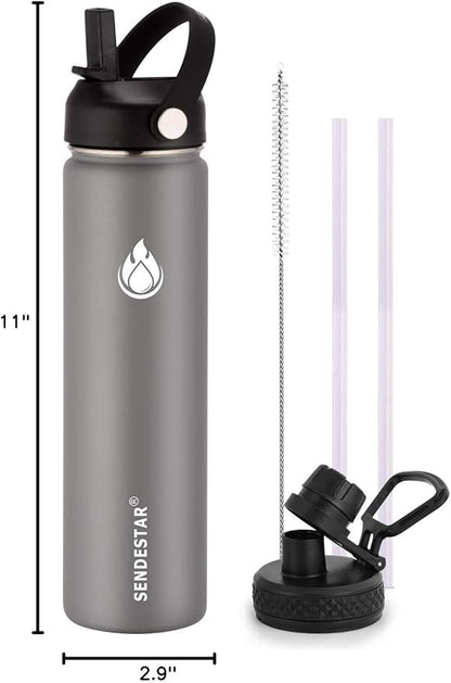 SENDESTAR Stainless Steel Water Bottle, Wide Mouth Water Bottle 24 oz - Image 8