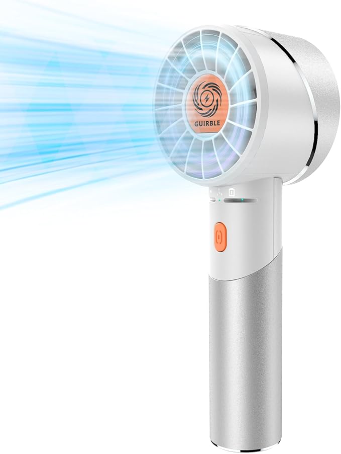 Handheld Fan, Portable Turbo Fan, Powerful Personal Fan, USB Rechargeable Mini by Guirble