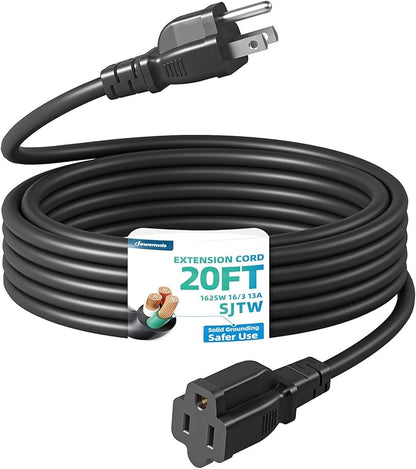 DEWENWILS Extension Cord 20 FT, 3 Prong Waterproof Extension Cable by DEWENWILS