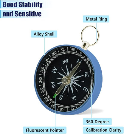 Pocket Compass, 2 Pieces Mini Compass - Image 4
