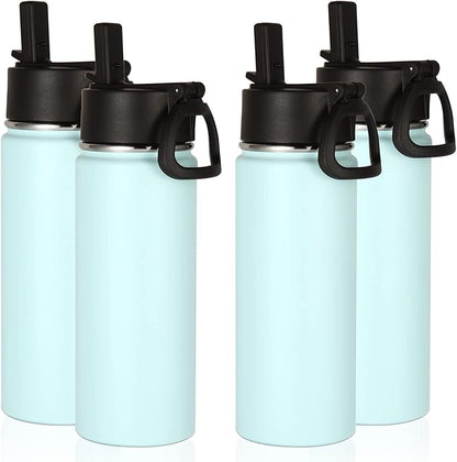 Volhoply 18oz Insulated Water Bottle Bulk 4 Pack, Kids Stainless Steel Water by LiveFully%EF%BC%8CDrinkFreely%E2%80%94KeepGoingwithVolhoply%EF%BC%81