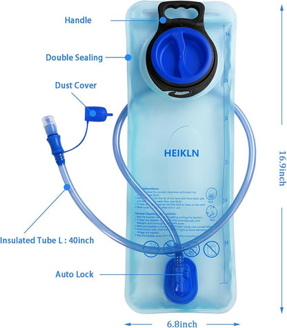 HEIKLN Hydration Bladder 1.5L-2L-2.5L-3L, Leak Proof Water Reservoir, BPA Free - Image 2