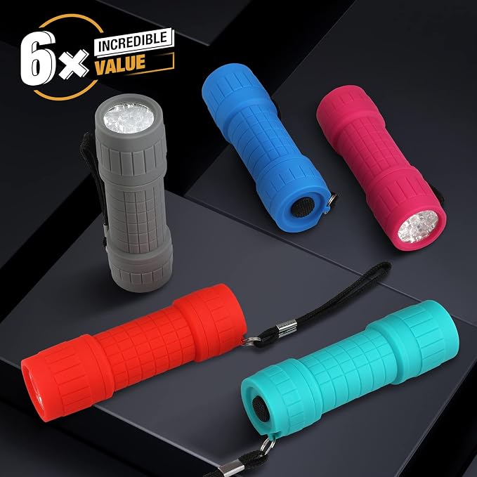 EverBrite Black Light Flashlight 6 Pack, UV Mini Flashlight, 9-Led 395nm - Image 7