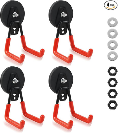 Heavy Duty Magnetic Hooks, Magnet Garage Storage Hooks 4 Pack by Dakchor