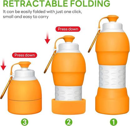 Collapsible Lightweight 20oz Water Bottle, Food-Grade Silicone BPA Free - Image 5