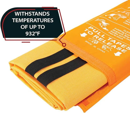Parcil Safety SB-500 Large Silicone Coated Emergency Fire Blanket Emergency Kit - Image 3
