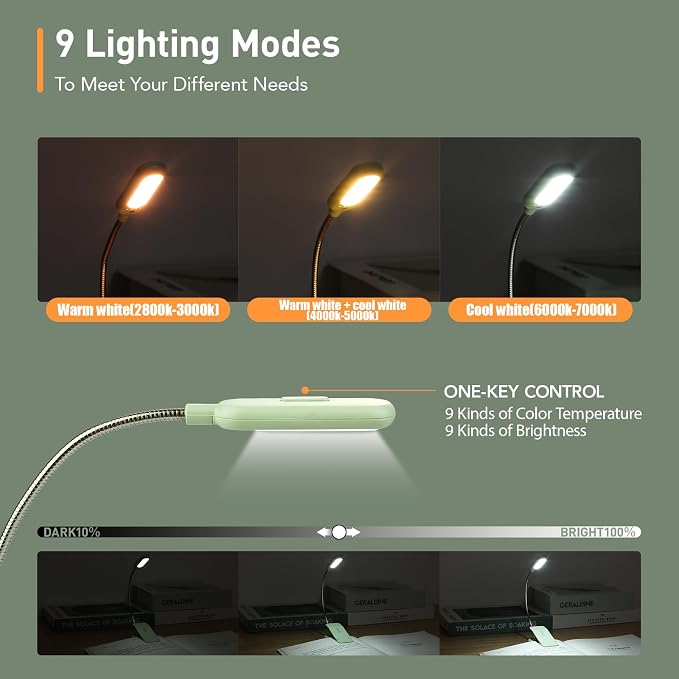 VAVOFO Rechargeable Book Light for Reading in Bed Kids, 7 LED Reading Light - Image 3