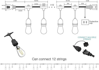 Banord Outdoor String Lights, 48FT Waterproof Patio Lights - Image 7