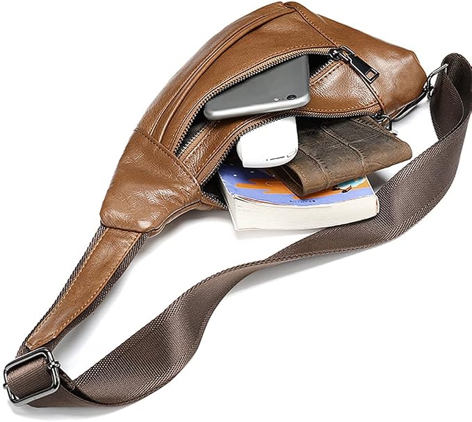 Hebetag Leather Crossbody Sling Bag - Image 4