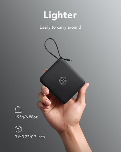 VRURC Portable Charger with Built-in Cable, 10000mAh 22.5W Fast Charging USB C - Image 5