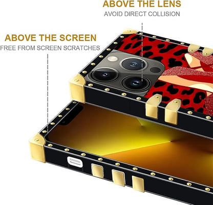 Compatible with iPhone 13 Pro Max Case, Elegant High Heels Luxury Golden - Image 6