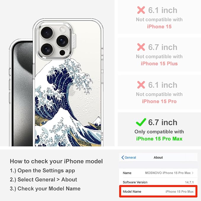 MOSNOVO Case for iPhone 15 Pro Max - Image 2