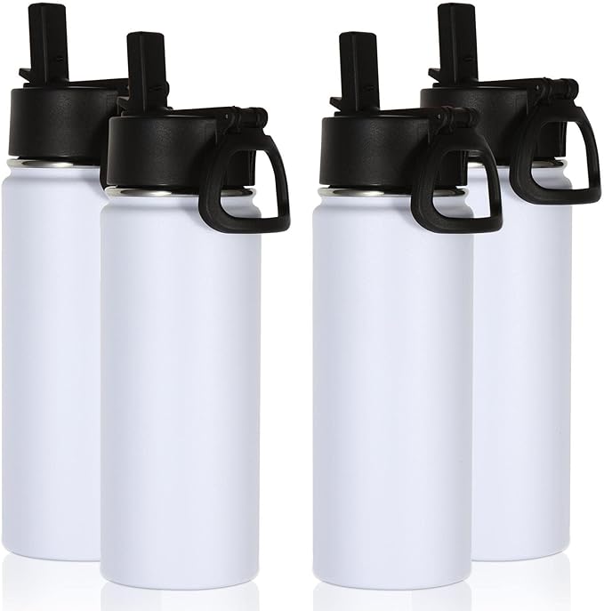 Volhoply 18oz Insulated Water Bottle Bulk 4 Pack, Kids Stainless Steel Water by LiveFully%EF%BC%8CDrinkFreely%E2%80%94KeepGoingwithVolhoply%EF%BC%81