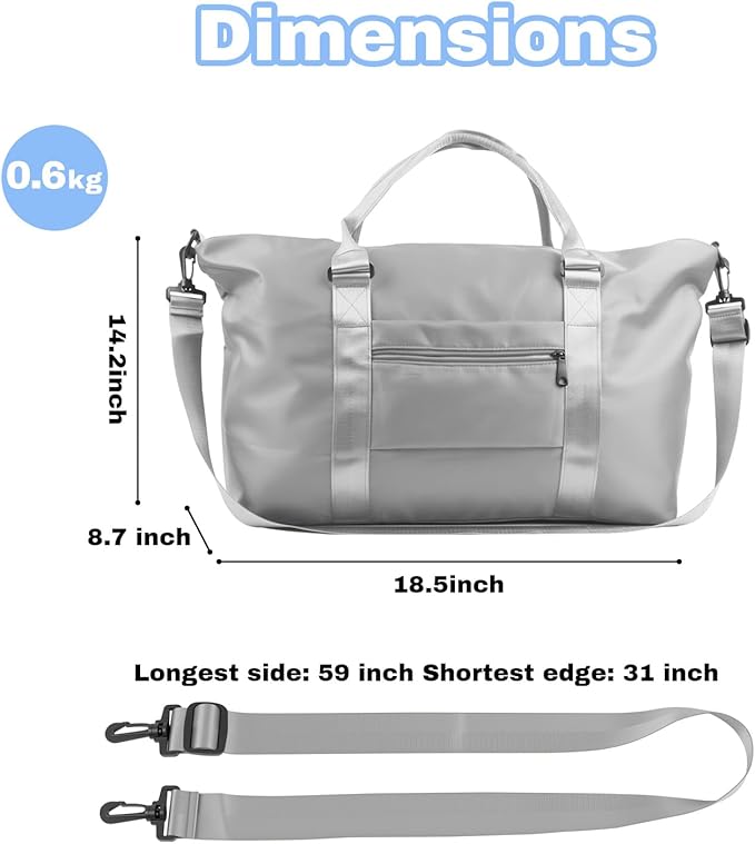 Weekender Duffel Bags for Women， Travel Totes Bag for Airplane Essentials - Image 4
