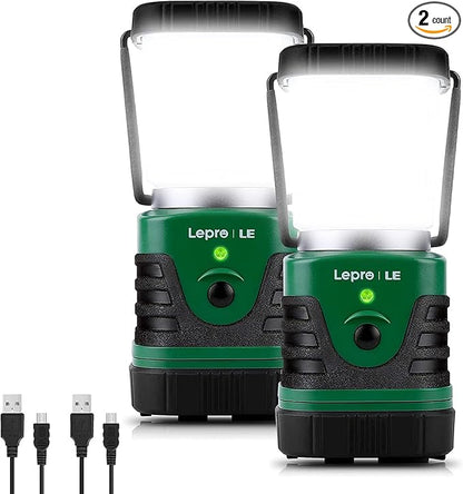 Lighting EVER 1000LM LED Camping Lantern Rechargeable, 4400mAh Power Bank by Lepro