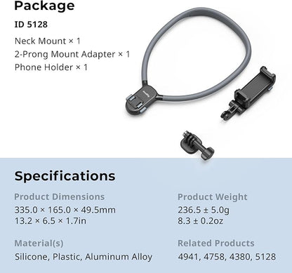 SMALLRIG Magnetic Neck Mount for Action Cameras & Phones, Comfortable POV - Image 8