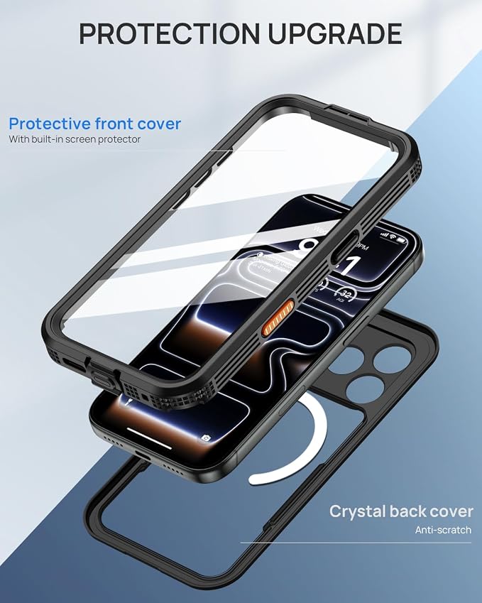 Lanhiem Magnetic for iPhone 17 Pro Case, IP68 Waterproof Dustproof, Built-in - Image 6