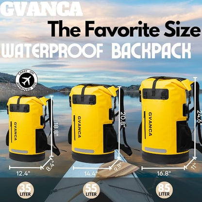 Waterproof Dry Bag Backpack for Kayaking, Roll Top Kayak Dry Backpack, Floating - Image 4