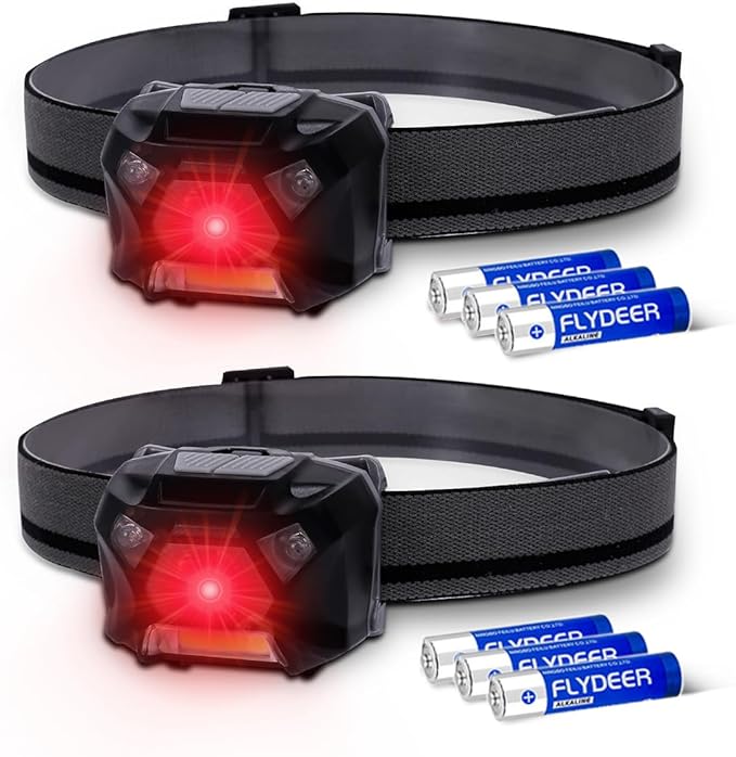 KunHe 2 Pack Red Light Headlamp Red White Light Suitable by KunHe