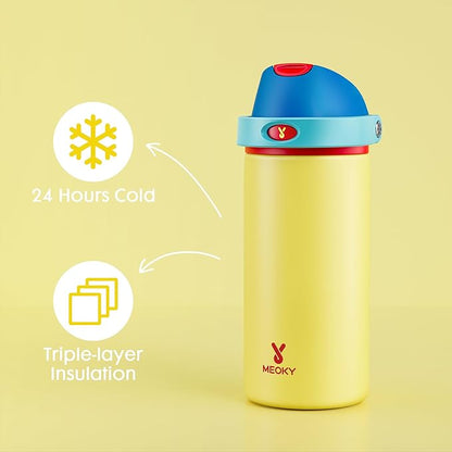 18 oz Insulated Water Bottle for Kids: Meoky Stainless Steel Water Bottle - Image 3