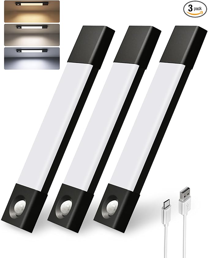EZVALO Under Cabinet Lighting, Wireless Closet Lights, 30 LED Rechargeable by EZVALO