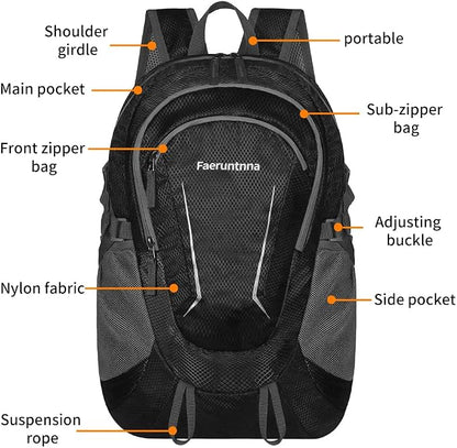 30L Large capacity Lightweight Packable Foldable Backpack，women and men Hiking - Image 6