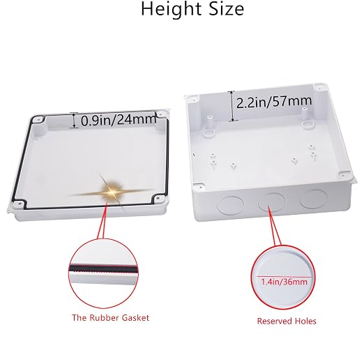Junction Box Dustproof Waterproof IP65 ABS Plastic Electrical Boxes, Indoor & - Image 4